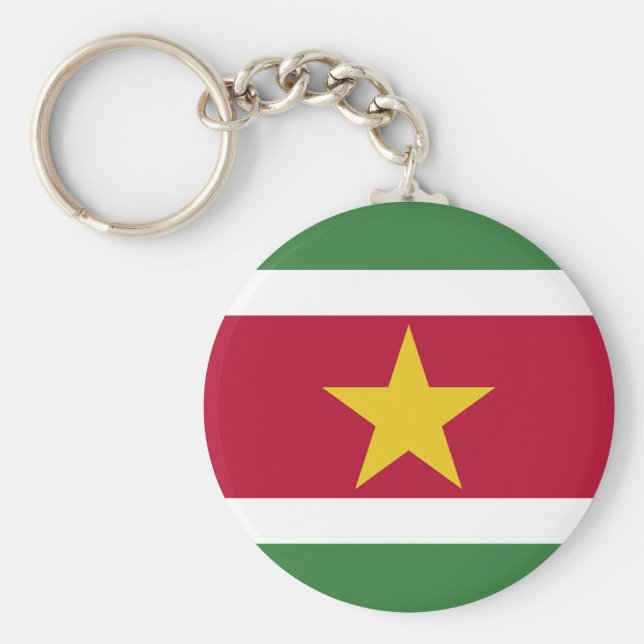 Surinam Flagga Nyckelring (Framsidan)