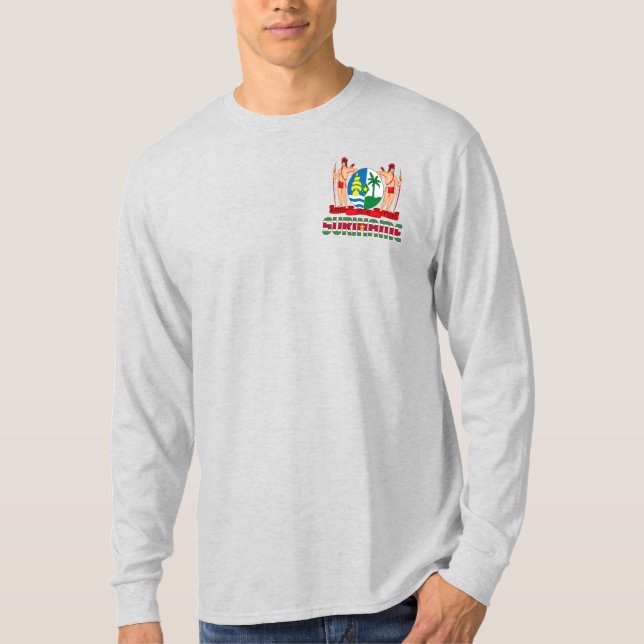 Surinam Flagga och Jacka av Arm Patriotic T Shirt (Framsida)