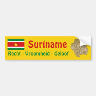 Surinam flagga och kartabildekal bildekal