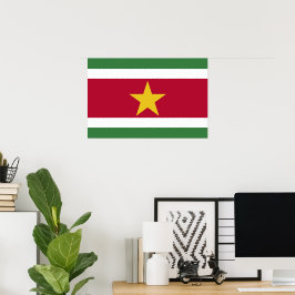 Surinam flagga poster