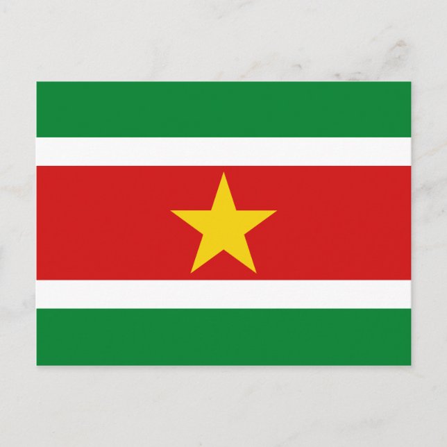 Surinam Flagga Postkort Vykort (Framsida)