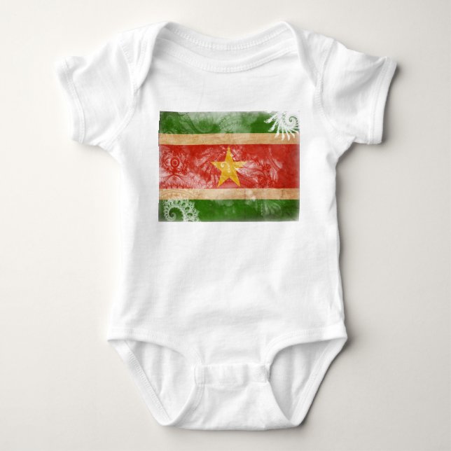 Surinam flagga t-shirt (Framsida)