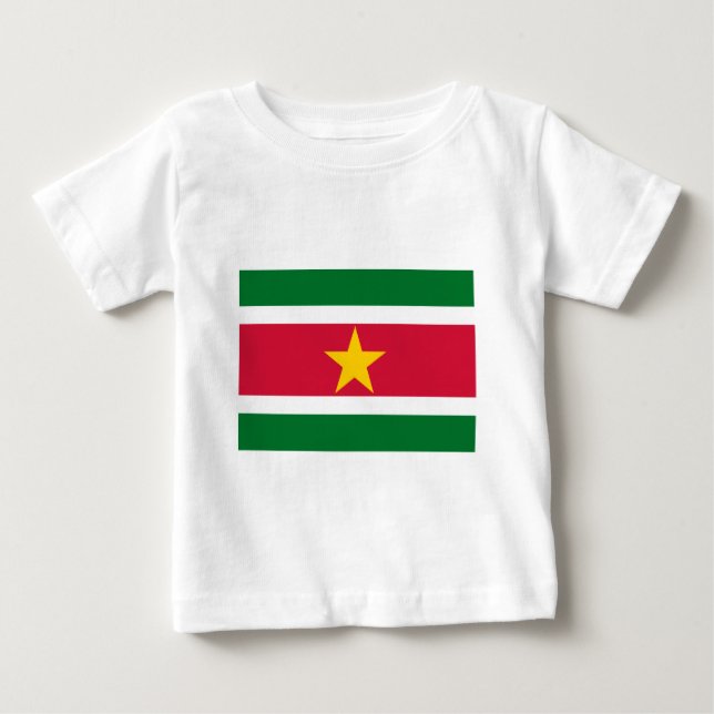 Surinam Flagga Tee Shirt (Framsida)