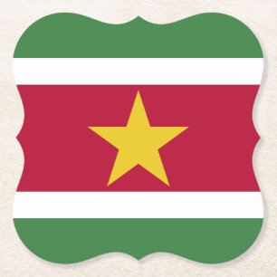 Surinam Flagga Underlägg Papper