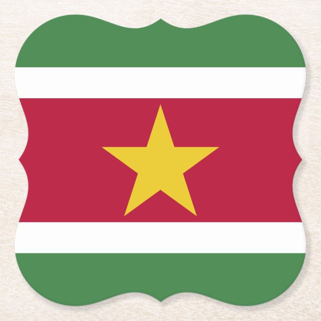 Surinam Flagga Underlägg Papper (Framsida)