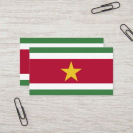 Surinam flagga visitkort