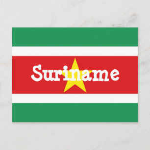 Surinam flagga vykort