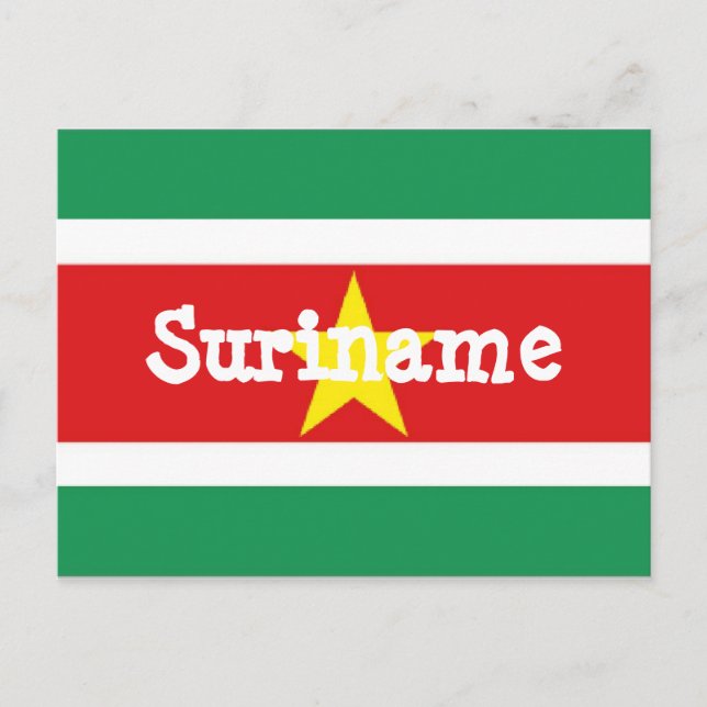 Surinam flagga vykort (Framsida)