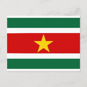 Surinam flagga vykort