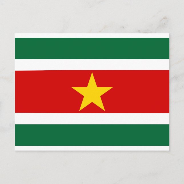 Surinam flagga vykort (Framsida)
