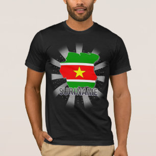 Surinam flaggakarta 2,0 t shirt