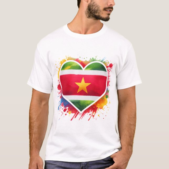 Surinam Heart T Shirt (Framsida)