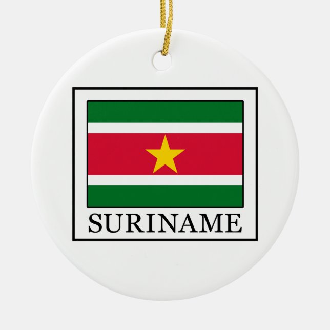 Surinam Julgransprydnad Keramik (Framsidan)