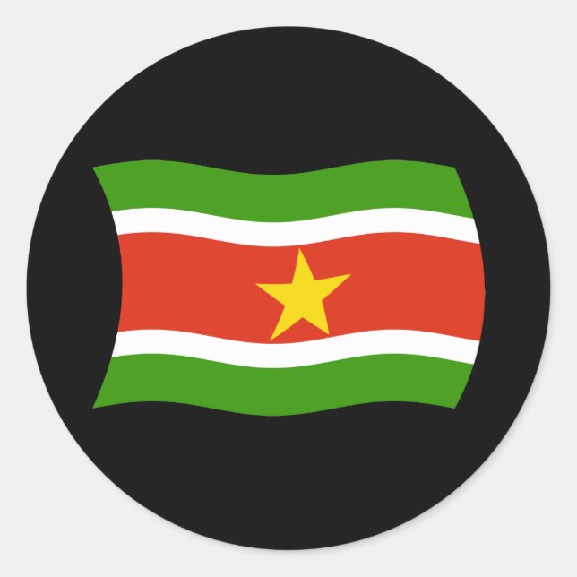 Surinam Klistermärke Flagga (Framsida)