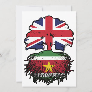 Surinam Surinamese British British Träd Roots Flag Inbjudningar