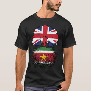Surinam Surinamese British British Träd Roots Flag T Shirt