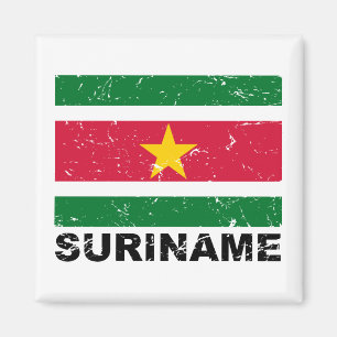 Surinam vintageflagga magnet