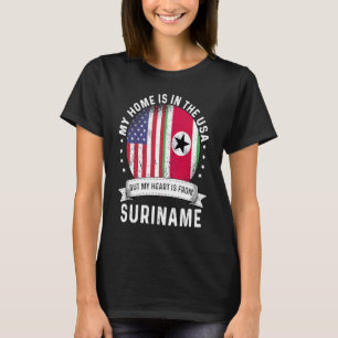 Suriname American Patriot Grown Proud Home USA Fla T Shirt