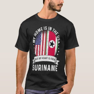 Suriname Amerikansk Patriot Uppvuxen Stolt Hemma U T Shirt