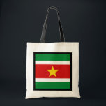 Suriname Flagga Bag Tygkasse<br><div class="desc">En mångsidig påse med Surinams flagga. En praktisk fråga med lite Surinam stil.</div>