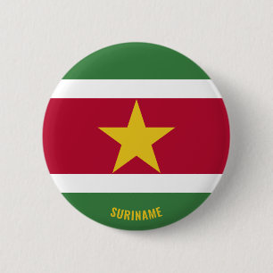 Suriname Flagga Charming Patriotic Button Knapp