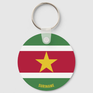Suriname Flagga Charming Patriotic Nyckelring