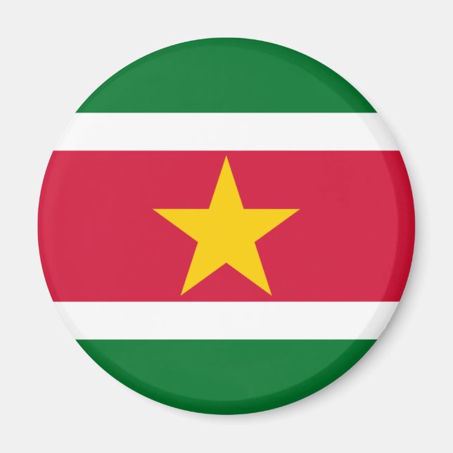 Suriname Flagga Magnet (Framsidan)
