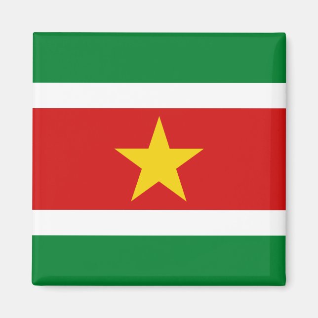Suriname Flagga Magnet (Framsidan)