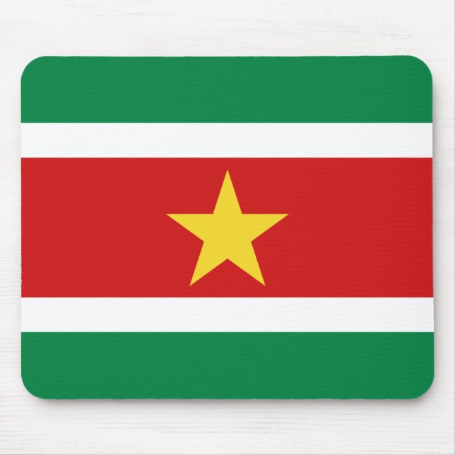 Suriname Flagga Mousepad Musmatta (Framsidan)