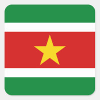 Suriname Flagga Sticker
