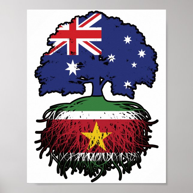 Suriname Surinamese Australian Australia Träd Root Poster (Framsidan)