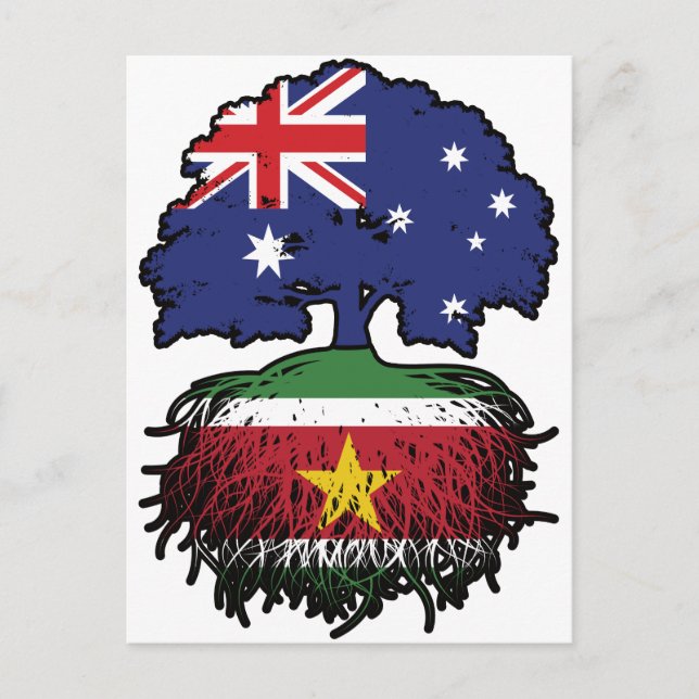 Suriname Surinamese Australian Australia Träd Root Vykort (Framsida)