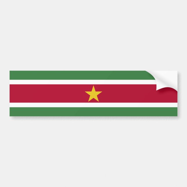 Surinames flagga bildekal (Framsidan)