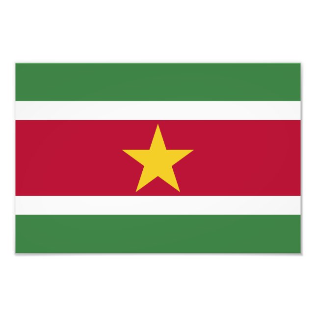 Surinames flagga fototryck (Framsidan)