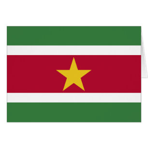Surinames flagga hälsningskort