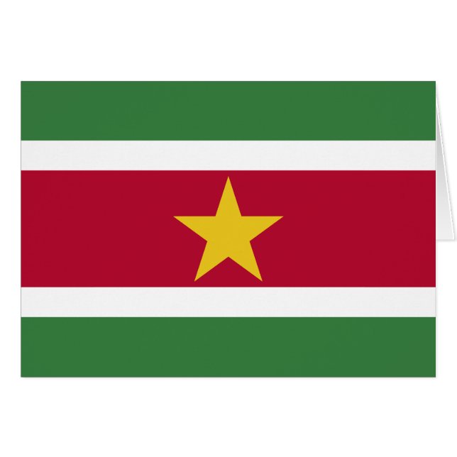 Surinames flagga hälsningskort (Framsidan Horizontal)