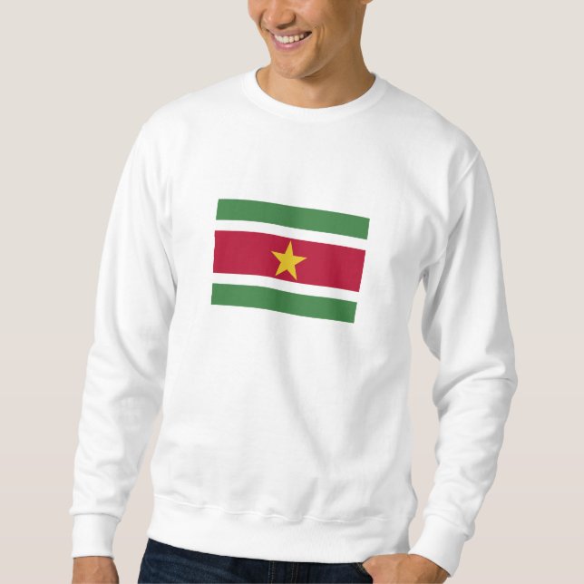 Surinames flagga lång ärmad tröja (Framsida)