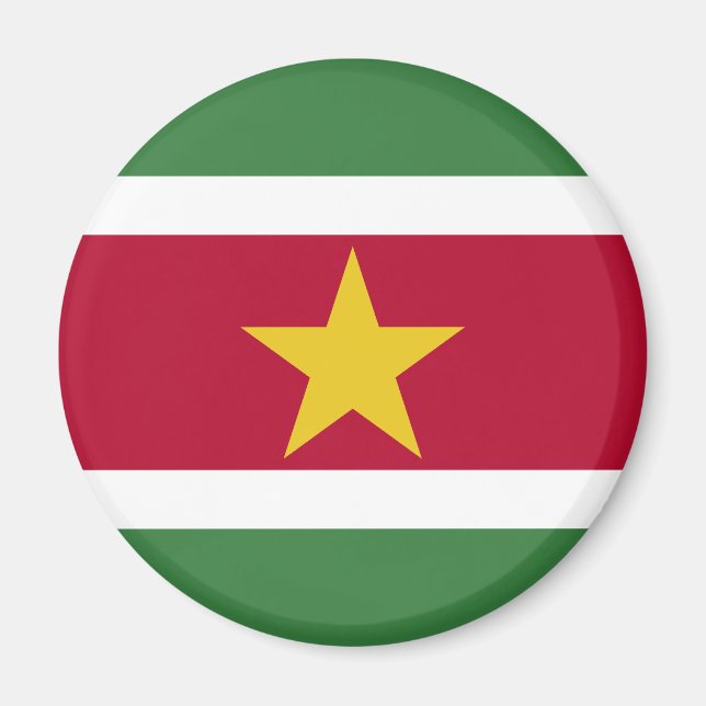 Surinames flagga magnet (Framsidan)