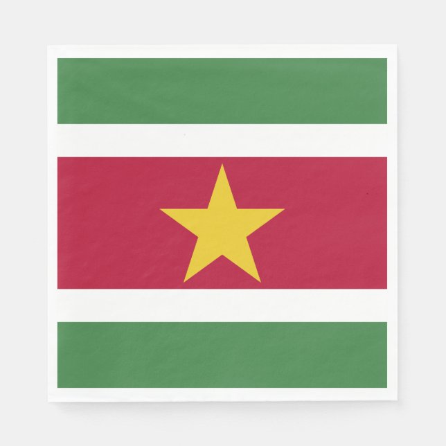 Surinames flagga pappersservett (Framsidan)