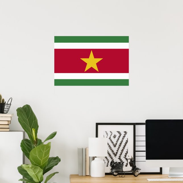 Surinames flagga poster (Hemmakontoret)