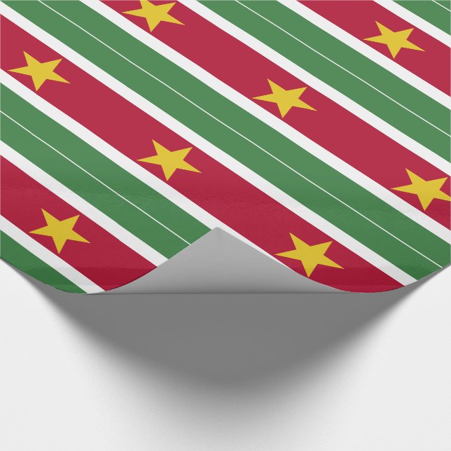 Surinames flagga presentpapper (Hörn)