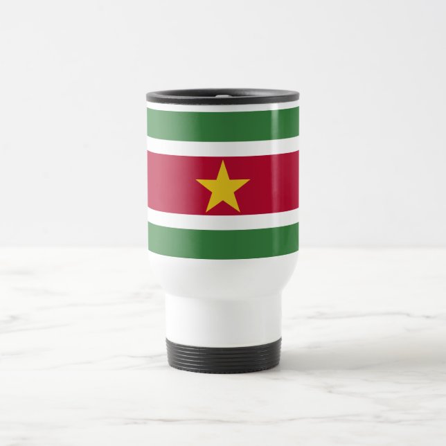 Surinames flagga resemugg (Center)