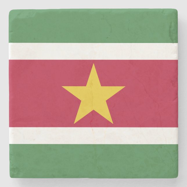 Surinames flagga stenunderlägg (Framsidan)