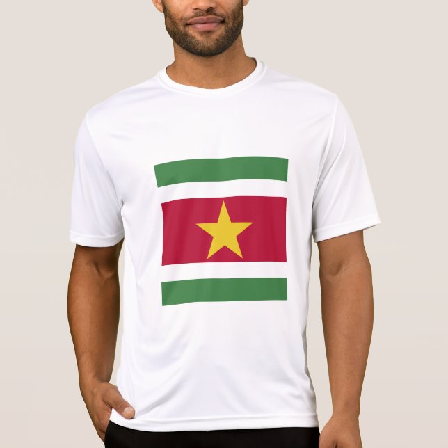 Surinames flagga t shirt (Framsida)
