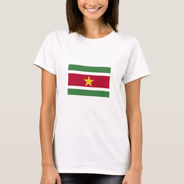 Surinames flagga t shirt (Framsida)