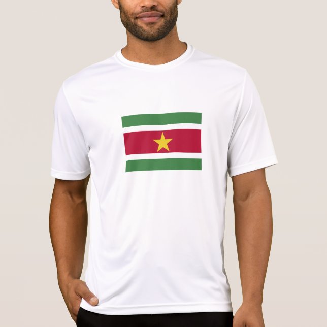 Surinames flagga t shirt (Framsida)