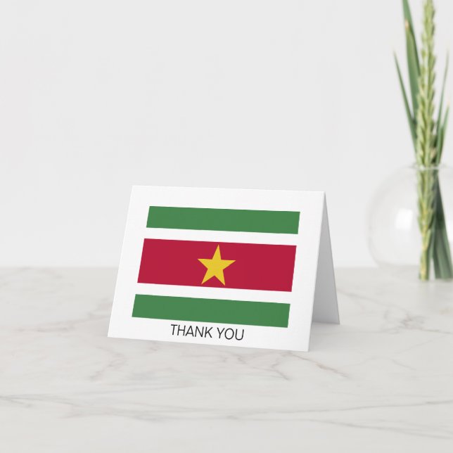 Surinames flagga tack kort (Framsida)