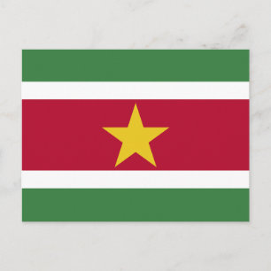 Surinames flagga vykort