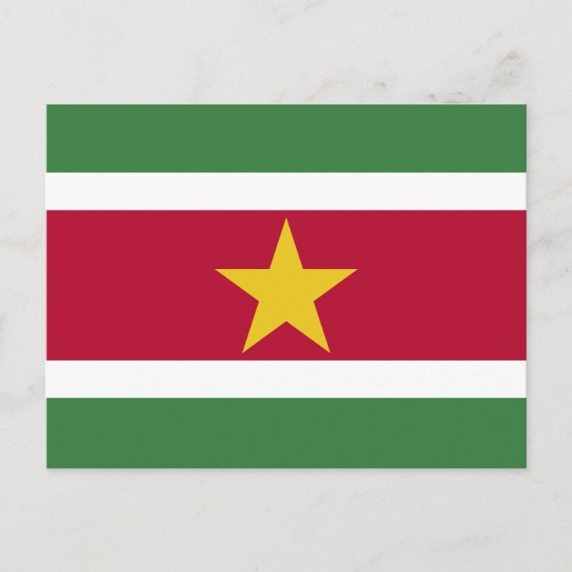 Surinames flagga vykort (Framsida)