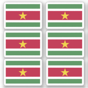 Surinamesisk flagga klistermärken